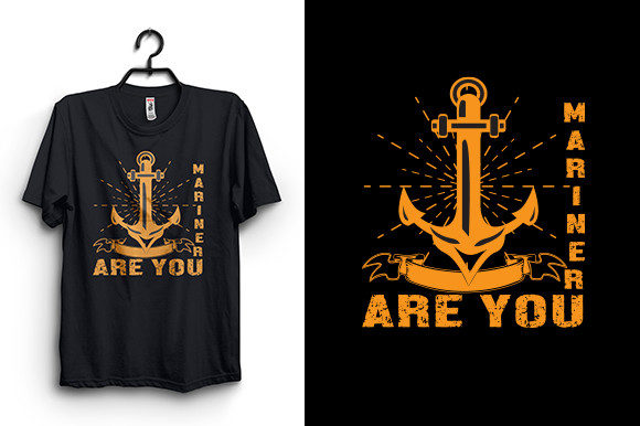 Are You Marine and Creative Shipping Anchor T-Shirt Design