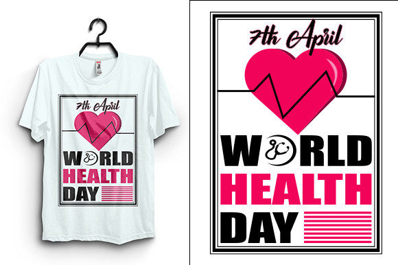 Celebrate Wellness and Style with a 7th April Health Day T Shirt Design