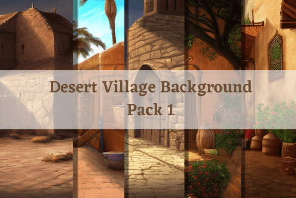Crafting Worlds with Fantasy Background Desert Village Pack 1