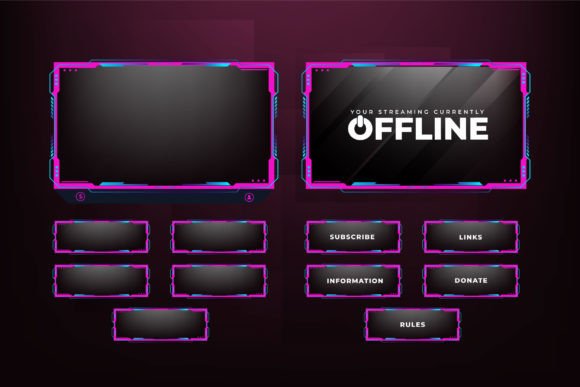 Elevate Your Broadcast with a Live Streaming Overlay Decoration Vector
