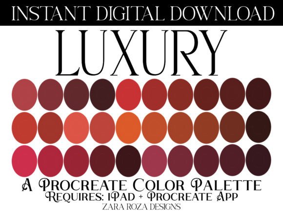 Elevate Your Digital Art with the Luxury Procreate Color Palette