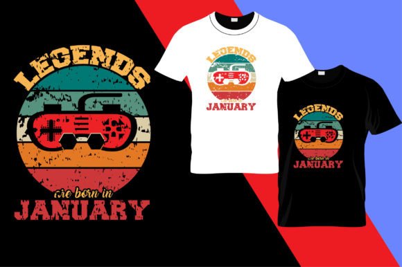 Legends Are Born in January: Your Perfect Print-Ready Gaming Design