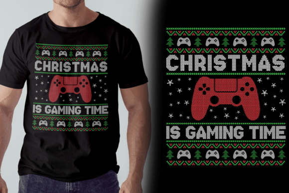 Master the Festive Print: Ugly Christmas Sweater T-Shirt Design