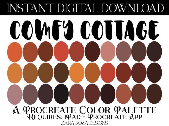 The Comfy Cottage Procreate Color Palette: A Curated Workflow Accelerator