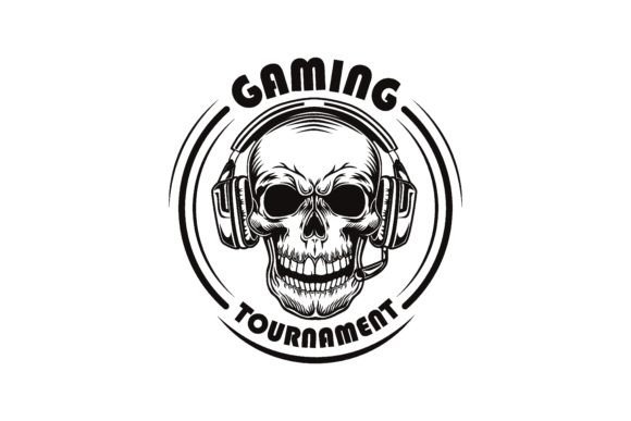 The Iconography of the Gaming Skull: Decoding the Black and White Skull in Headphones Vector